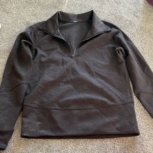 Black Quarter Zip with Black pattern design